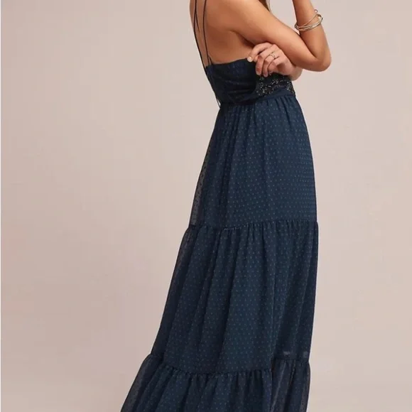 Ranna Gill Anthropologie Lucinda Beaded Maxi Dress Size 12 - Picture 3 of 12